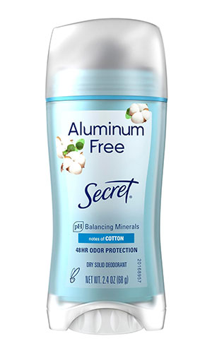 Secret Deodorant Sans Alluminium Pour Femmes 48h Notes de Coton